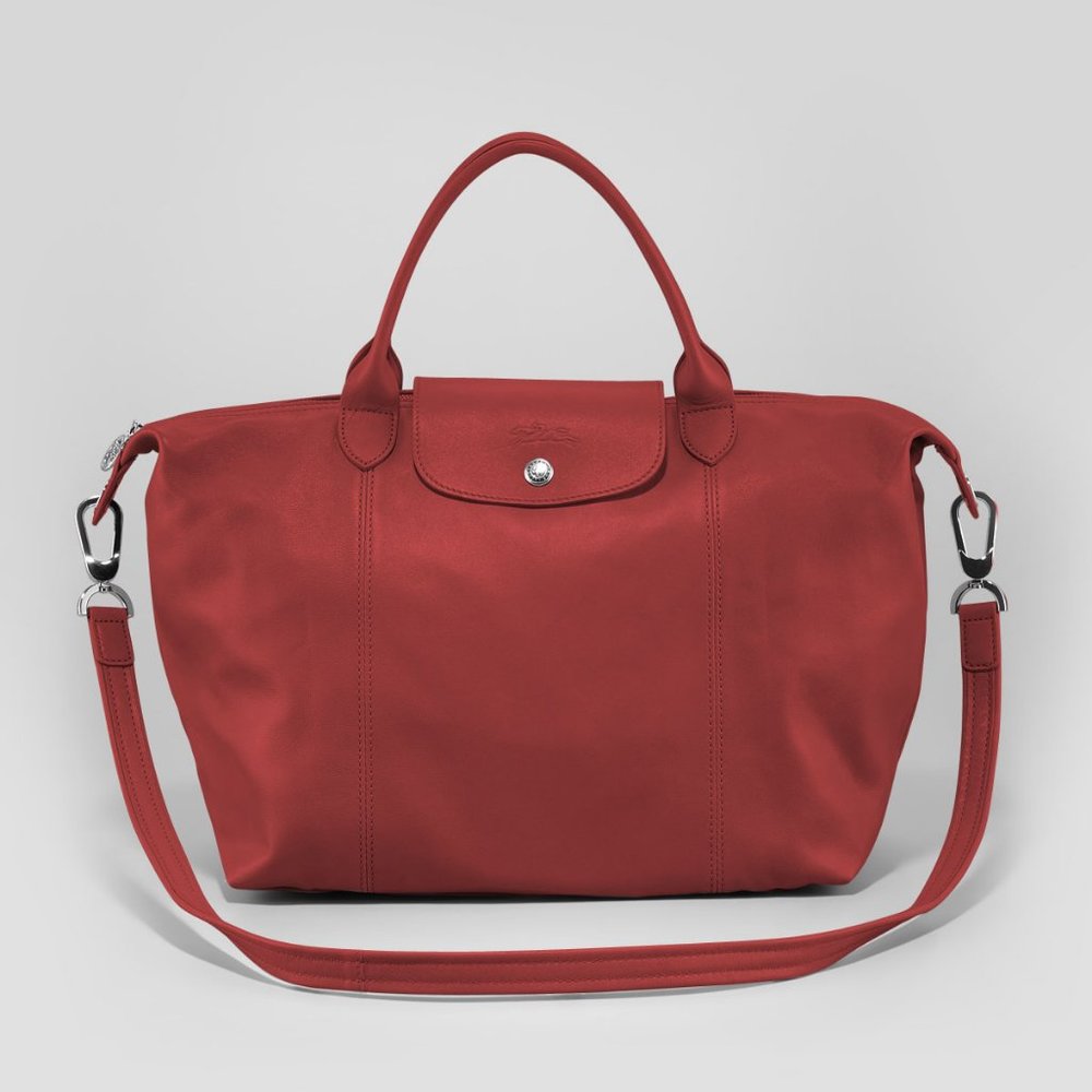 Longchamp Pliage Cuir Genuine Leather Medium bag